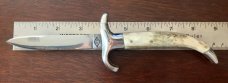 Jeremy Kreis (JTK) Bolster Release Switchblade, Bone Handle, Unused 