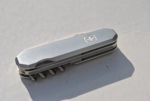 Wenger Swiss Army 7 Function Metal Coffin Traveler 50 Mint Just Handled 90's Knife