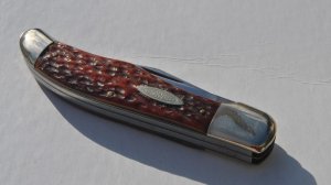 F.A. Bauer 2 Blade Folding Hunter Solingen Germany 1950's Near Mint Little Or No Honing Tarnish 
