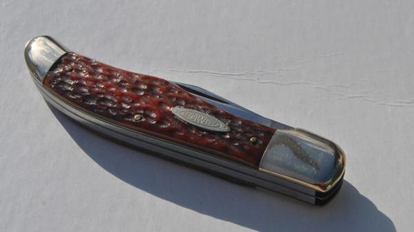 F.A. Bauer 2 Blade Folding Hunter Solingen Germany 1950's Near Mint Little Or No Honing Tarnish F.A. Bauer 2 Blade Folding Hunter Solingen Germany 1950's Near Mint Little Or No Honing Tarnish