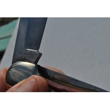 F.A. Bauer 2 Blade Folding Hunter Solingen Germany 1950's Near Mint Little Or No Honing Tarnish F.A. Bauer 2 Blade Folding Hunter Solingen Germany 1950's Near Mint Little Or No Honing Tarnish