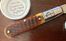 Great Eastern Cutlery Tidioute #151116 TC Barlow, Chestnut Peach Seed Jig Bone Handle, New (GEC 15) Great Eastern Cutlery Tidioute #151116 TC Barlow, Chestnut Peach Seed Jig Bone Handle, New (GEC 15)