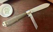Great Eastern Cutlery Tidioute #922219 Eureka Jack, OD Green Canvas Micarta Handle, New (GEC 92) Great Eastern Cutlery Tidioute #922219 Eureka Jack, OD Green Canvas Micarta Handle, New (GEC 92)