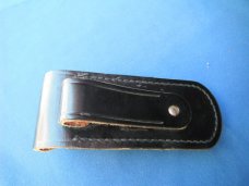 Genuine Puma German Black Leather Belt Pouch / Knife case for a folding pocket knife. Folding Knives Genuine Puma German Black Leather Belt Pouch / Knife case for a folding pocket knife. Folding Knives