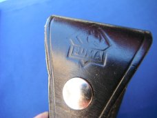 Genuine Puma German Black Leather Belt Pouch / Knife case for a folding pocket knife. Folding Knives Genuine Puma German Black Leather Belt Pouch / Knife case for a folding pocket knife. Folding Knives
