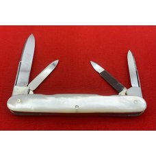 Vintage HAMMER BRAND Shadow Pen Pocket Knife c.1882-1931 Mother-of-Pearl Salesman’s Sample