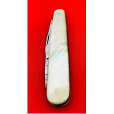 Vintage SOUTHINGTON CUT CO Sleeveboard Shadow Pen Folding Pocket Knife c.1867-1905 MOP