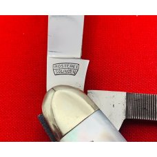 Vintage BOOTH BROS CELEBRATED 3-Blade Stockman Folding Pocket Knife Likely Reproduction NM MOP Vintage BOOTH BROS CELEBRATED 3-Blade Stockman Folding Pocket Knife Likely Reproduction NM MOP