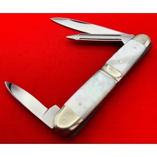 Vintage BOOTH BROS CELEBRATED 3-Blade Stockman Folding Pocket Knife Likely Reproduction NM MOP Vintage BOOTH BROS CELEBRATED 3-Blade Stockman Folding Pocket Knife Likely Reproduction NM MOP