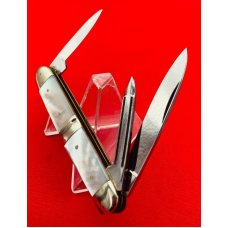 Vintage BOOTH BROS CELEBRATED 3-Blade Stockman Folding Pocket Knife Likely Reproduction NM MOP Vintage BOOTH BROS CELEBRATED 3-Blade Stockman Folding Pocket Knife Likely Reproduction NM MOP