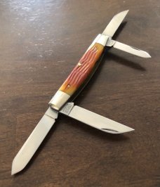 2010 - Great Eastern Cutlery (GEC) Tidioute -  Goldenrod Jigged Bone 610410 Congress Knife