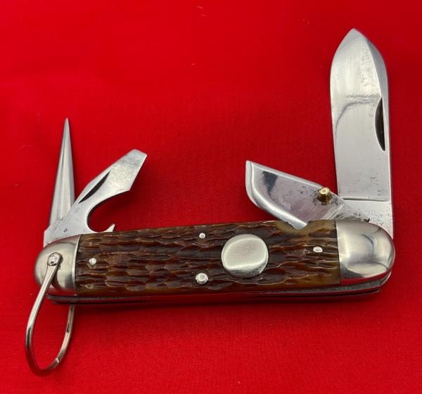 Vintage CATTARAUGUS CUTLERY CO Model No. 42219 4-Blade Camp/Utility Folding Pocket KnifeBone Vintage CATTARAUGUS CUTLERY CO Model No. 42219 4-Blade Camp/Utility Folding Pocket KnifeBone