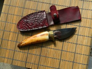 VINTAGE CUSTOM CRAFTED SKINNER KNIFE BY TINY SPENCER OF ALASKA