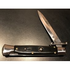NEW - 9" Italian-Style Swing-Guard Stiletto with Buffalo Horn Scales NEW - 9" Italian-Style Swing-Guard Stiletto with Buffalo Horn Scales