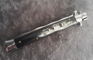 13" Kris w/ Horn Scales Stiletto Italy NOS!