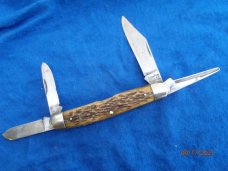 Kutmaster Utica NY 4 blade Bone Stockman knife Kutmaster Utica NY 4 blade Bone Stockman knife