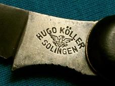 HUGO KOLLER SOLINGEN GERMAN BUDDING GRAFTING FLORIST FOLDING POCKET KNIFE KNIVES OLD