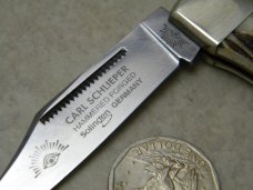 C. Schlieper German Eye Germany 99jrDSL Stag Lockback Knife in Box C. Schlieper German Eye Germany 99jrDSL Stag Lockback Knife in Box