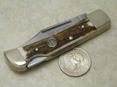 C. Schlieper German Eye Germany 99jrDSL Stag Lockback Knife in Box C. Schlieper German Eye Germany 99jrDSL Stag Lockback Knife in Box