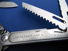 LEATHERMAN Free P4 Stainless Steel Multi-Tool, Pliers, Saw, Folding Knives  Plain & Serrated Blades