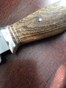 Large Hunter/Bowie Knife, with sheath, USA maker, hand made complete Large Hunter/Bowie Knife, with sheath, USA maker, hand made complete