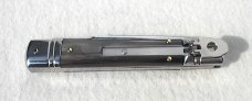 NEW OLD STOCK AKC 8" SLIMLINE LEVERLOCK SWEDGE BLADE, GENUINE BRAZILIAN HORN MANIAGO ITALY