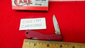 CASE XX PARKER 1989 CHRISTMAS 059L SCARLET COLOR WITH SCRIPTURE IN BOX