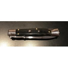 NEW - 9" Italian-Style Swing-Guard Stiletto with Buffalo Horn Scales