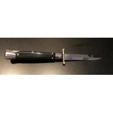 NEW - 9" Italian-Style Swing-Guard Stiletto with Buffalo Horn Scales