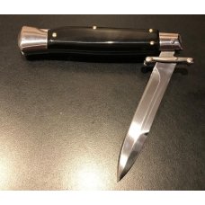 NEW - 9" Italian-Style Swing-Guard Stiletto with Buffalo Horn Scales