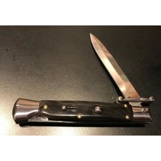 NEW - 9" Italian-Style Swing-Guard Stiletto with Buffalo Horn Scales
