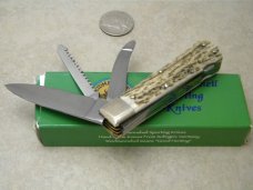 Weidmannsheil Solingen Germany Genuine Stag Lockback Knife NIB