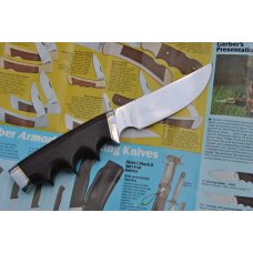 Gerber USA Model 475 'S' 'Dot' 57 Big Game Blade Presentation Series Macassar Ebony Finger grooves Gerber USA Model 475 'S' 'Dot' 57 Big Game Blade Presentation Series Macassar Ebony Finger grooves