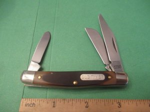 Schrade Old Timer Saw Cut Delrin Handle Stockman Pattern # 340T