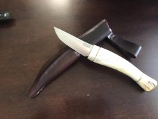 Puukko with stag and Cru Forge V steel blade custom fit sheath, USA maker Puukko with stag and Cru Forge V steel blade custom fit sheath, USA maker
