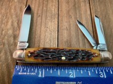 Schatt and Morgan Split Back Spring Whittler Brown Jigged Bone (BDSM45) Schatt and Morgan Split Back Spring Whittler Brown Jigged Bone (BDSM45)