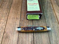 Schatt and Morgan Split Back Spring Whittler Brown Jigged Bone (BDSM45) Schatt and Morgan Split Back Spring Whittler Brown Jigged Bone (BDSM45)