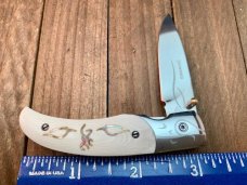 Browning Buckmark White Micarta Seki Japan Made Browning Buckmark White Micarta Seki Japan Made