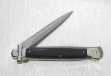 NEW OLD STOCK A.G.A. CAMPOLIN 11" MALTESE CROSS AFRICAN EBONY WOOD STILETTO - LEATHER POUCH