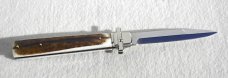NEW A.G.A. CAMPOLIN 9" DOMINUS GENUINE STAG LEVER LOCK, NICKEL SILVER BOLSTERS - WITH BOX