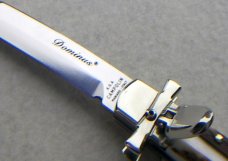 NEW A.G.A. CAMPOLIN 9" DOMINUS GENUINE STAG LEVER LOCK, NICKEL SILVER BOLSTERS - WITH BOX