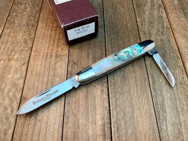 Schatt and Morgan From the 11th Anniversary Series Abalone Senator Pen Knife Schatt and Morgan From the 11th Anniversary Series Abalone Senator Pen Knife