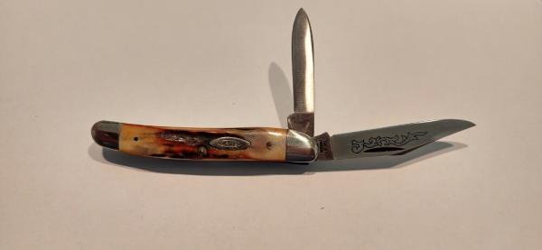 Case XX Stainless USA 3 Dot 1977 Grey Etch Stag Bone 52087 Case XX Stainless USA 3 Dot 1977 Grey Etch Stag Bone 52087