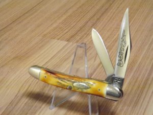 Case 1977 Blue Scroll Small Stag Stockman