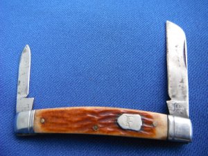 Vintage Imperial Sabre Japan # 75 Bone Handle Folding Pocket Knife