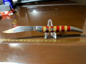 Vintage Hammer Brand Candy Striped Toothpick  Switchblade