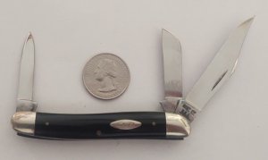 Case XX USA 087 HE 9 Dot 1971 Slick Black Stockman