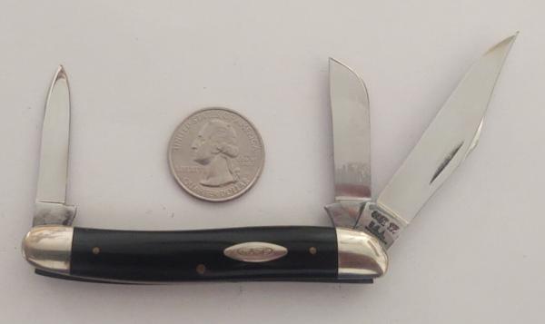 Case XX USA 087 HE 9 Dot 1971 Slick Black Stockman