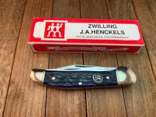 Henckels by Boker Copperhead Deep Blue Pin Feather Jigged Henckels by Boker Copperhead Deep Blue Pin Feather Jigged