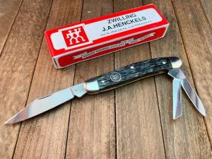 Henckels by Boker Whittler Dark Green Pin Feather Jigged Bone